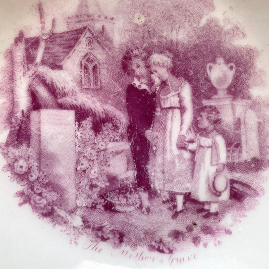 The Mother’s Grave | Antique Mourning Cup & Saucer