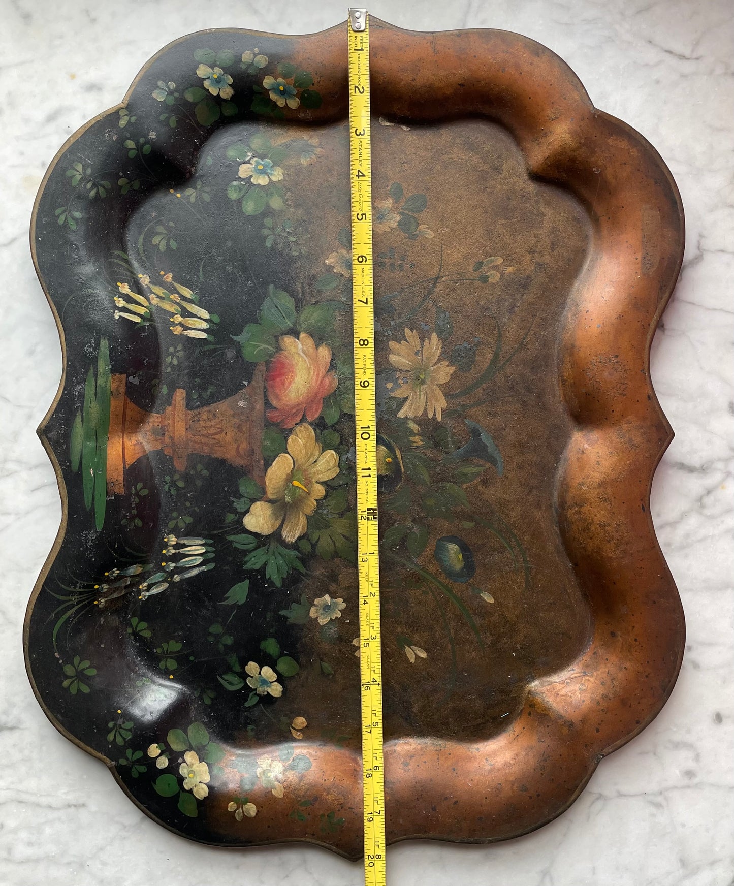 Early Victorian Floral Tole Tray