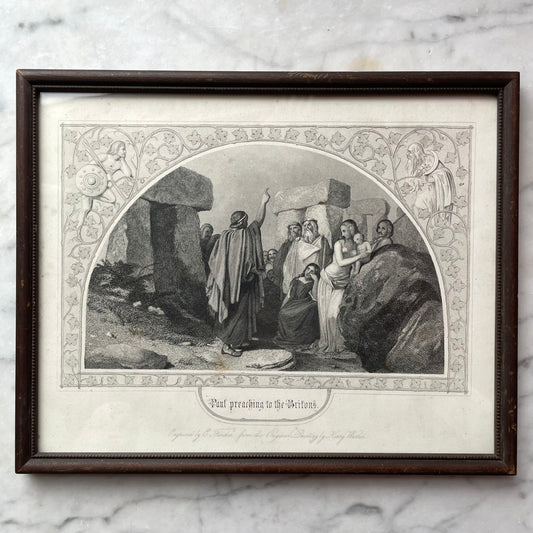 Pagan Fears | Paul Preaching to the Britons | Victorian Print