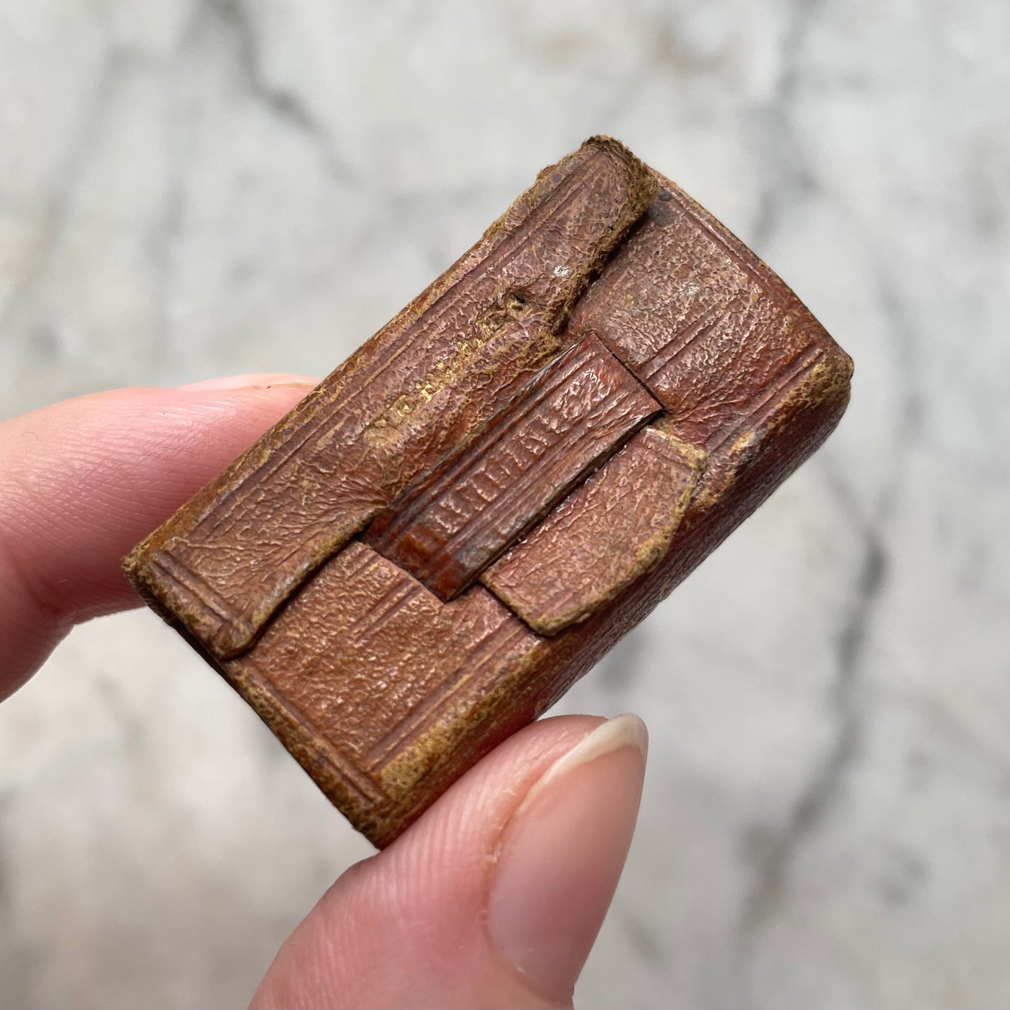 Victorian Miniature Leather Book Box