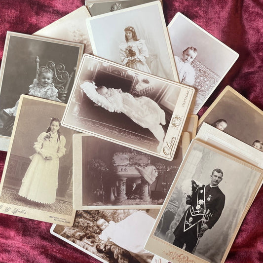 Victorian Post Mortem and Masonic Photos | Cabinet Card Lot