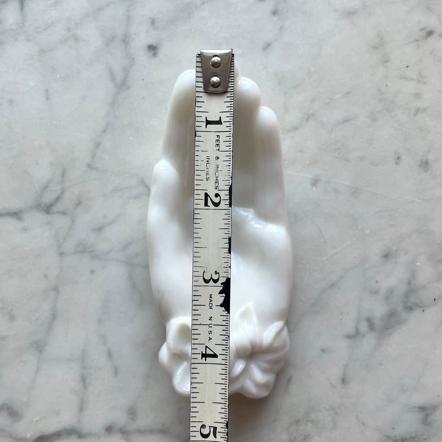 Antique Milk Glass Hand | Trinket Dish