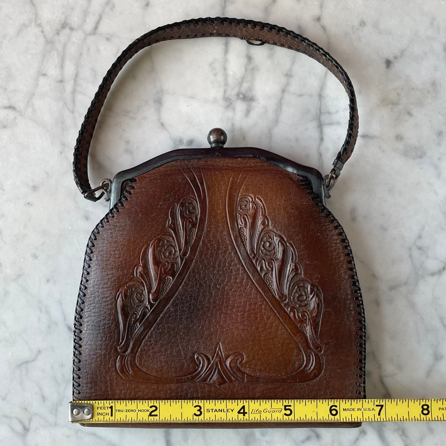 Antique Arts & Crafts Leather Purse