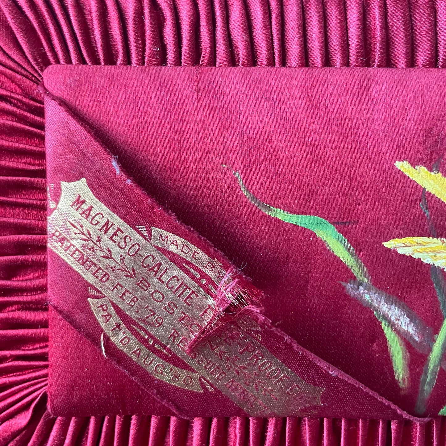 Victorian Velvet Covered Fire Proof Jewelry Box