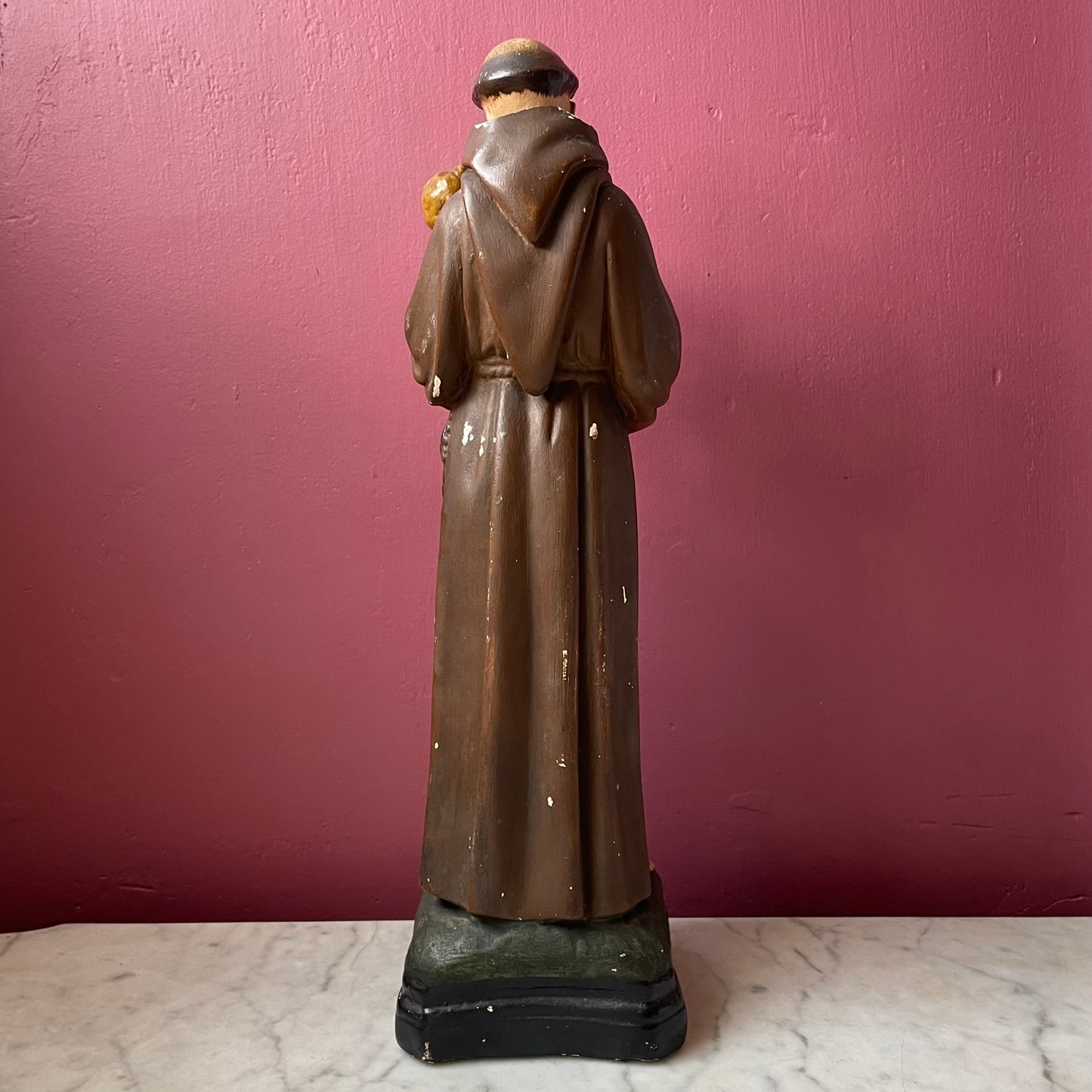 Vintage Chalkware Statue of Saint Anthony