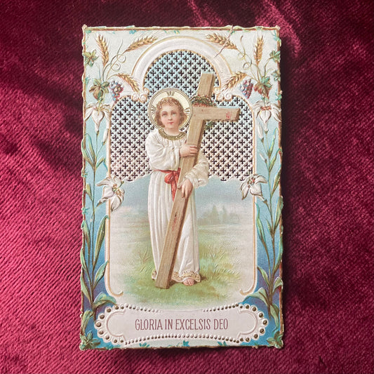 Antique Holy Card | Gloria in excelsis deo