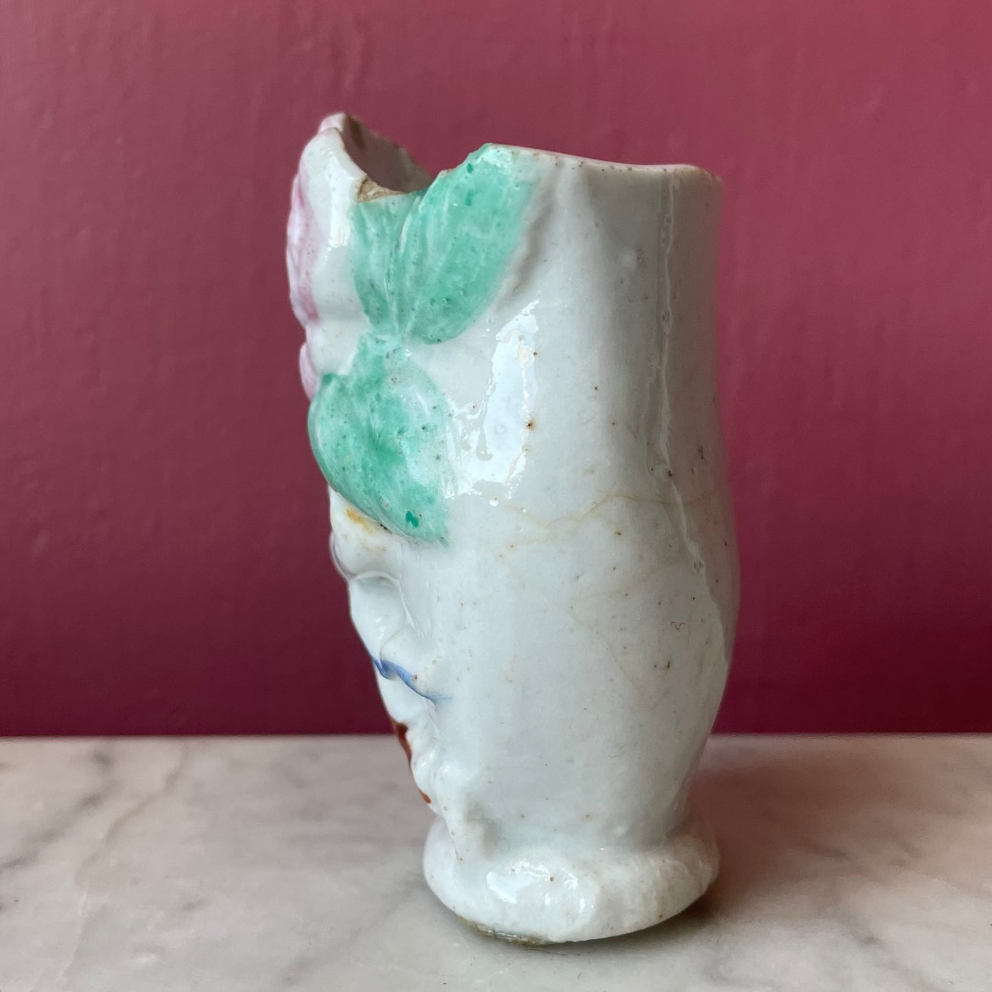 Victorian Anthropomorphic Rose Miniature Vase