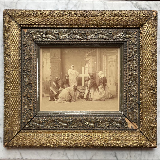 A Religious Pageant | Large Format Framed Victorian Cabinet Card
