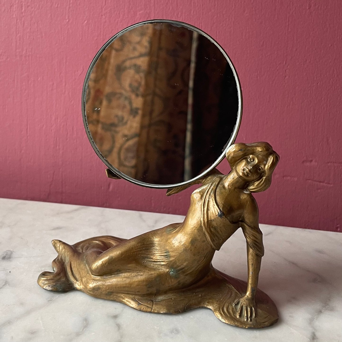 Antique Art Nouveau Vanity Mirror