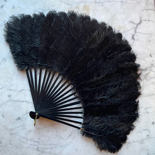 Antique Ostrich Feather Fan
