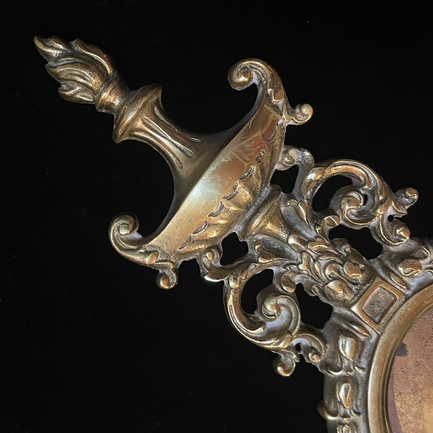 Vintage Baroque Revival Sconces with Mirrors & Candleholders