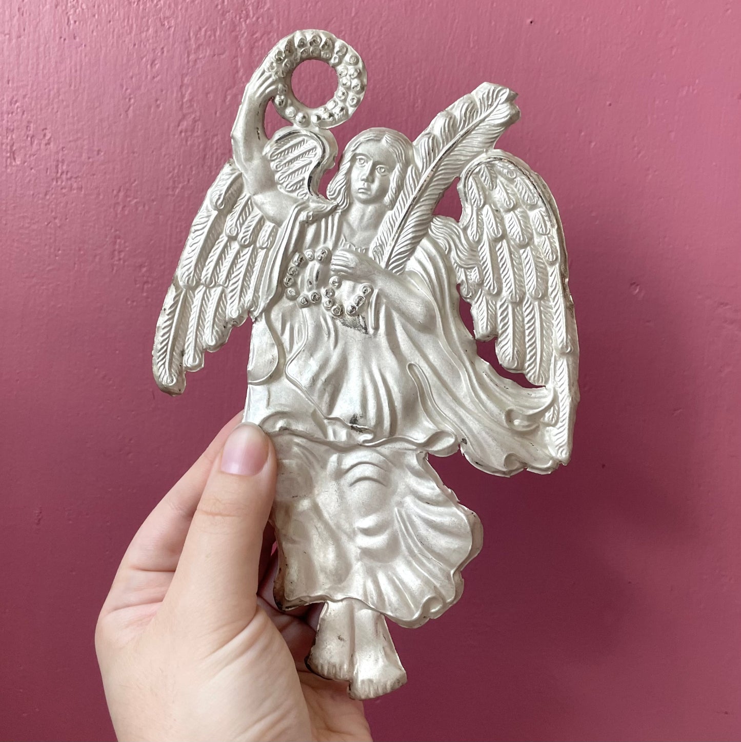 Antique Angel Tin Ex Voto
