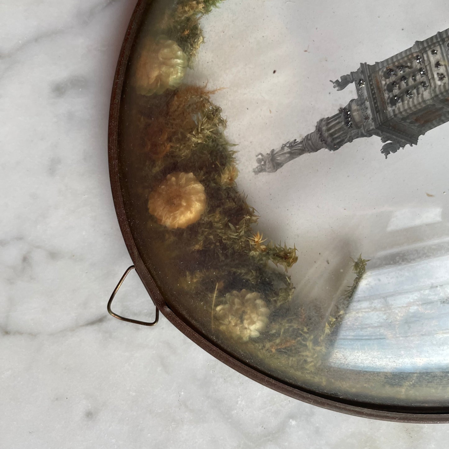 Vintage Marseille Souvenir | Notre Dame de la Garde Basilica under Domed Glass
