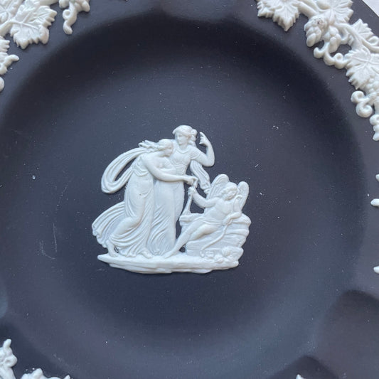 Vintage Black Wedgwood Ashtray