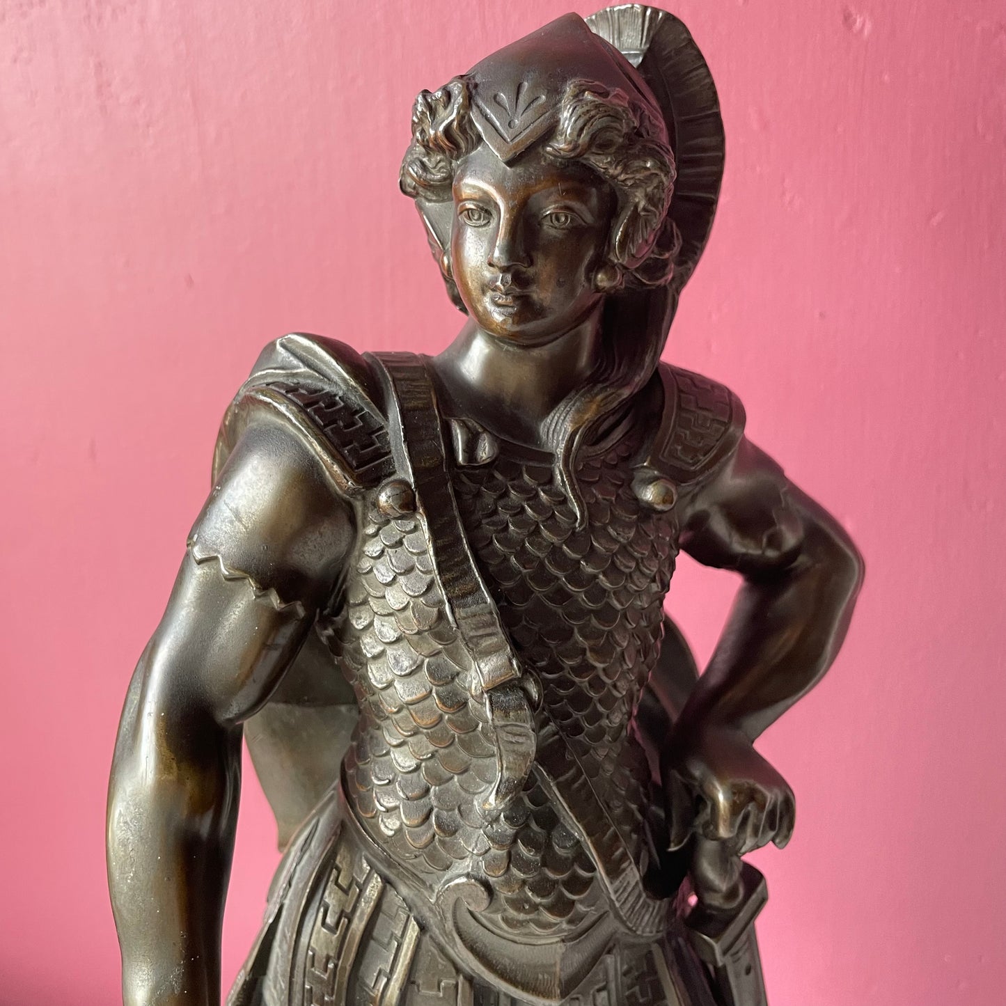 Victorian Cast Metal Warrior Figure
