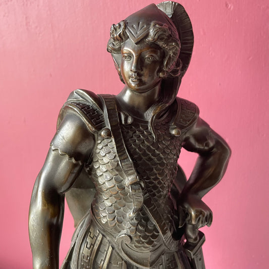 Victorian Cast Metal Warrior Figure
