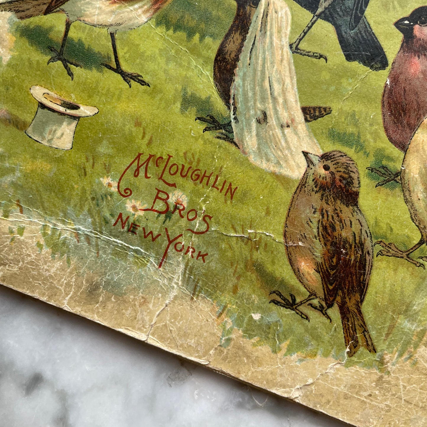 The Story of Cock Robin | Antique McLoughlin Linen Book
