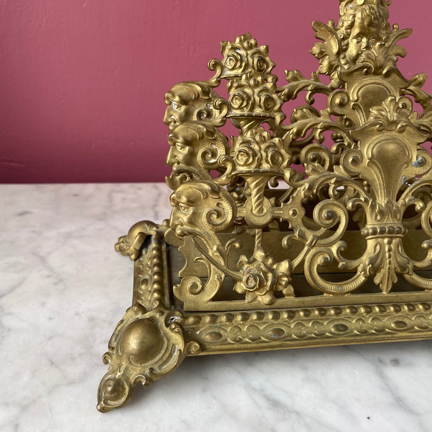 Antique Rococo Revival Letter Holder
