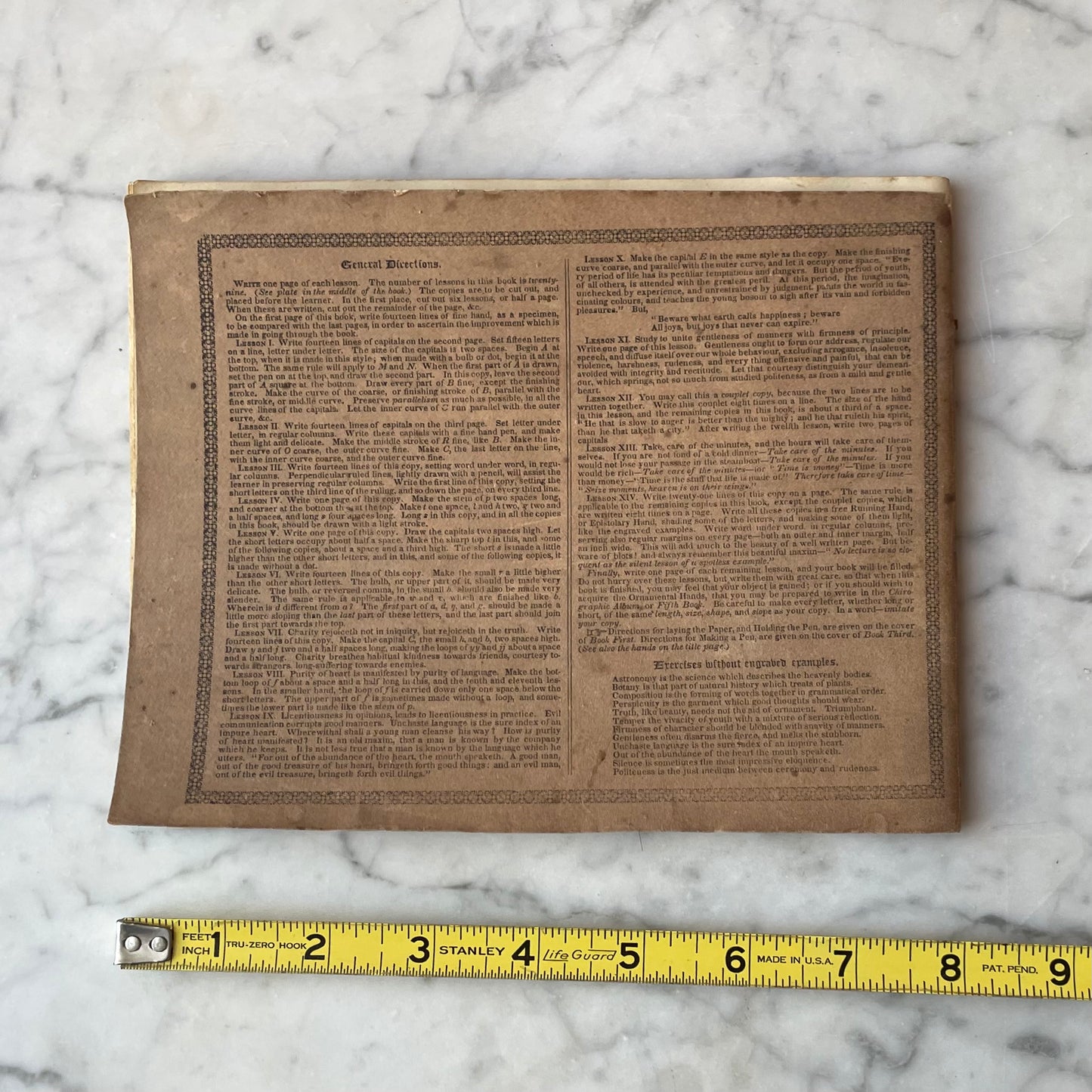 Antique Penmanship Album with Die Cuts | 1842