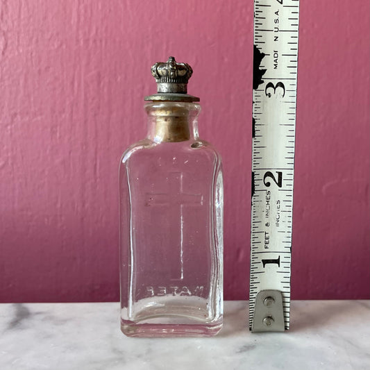 Antique Glass Holy Water Bottle