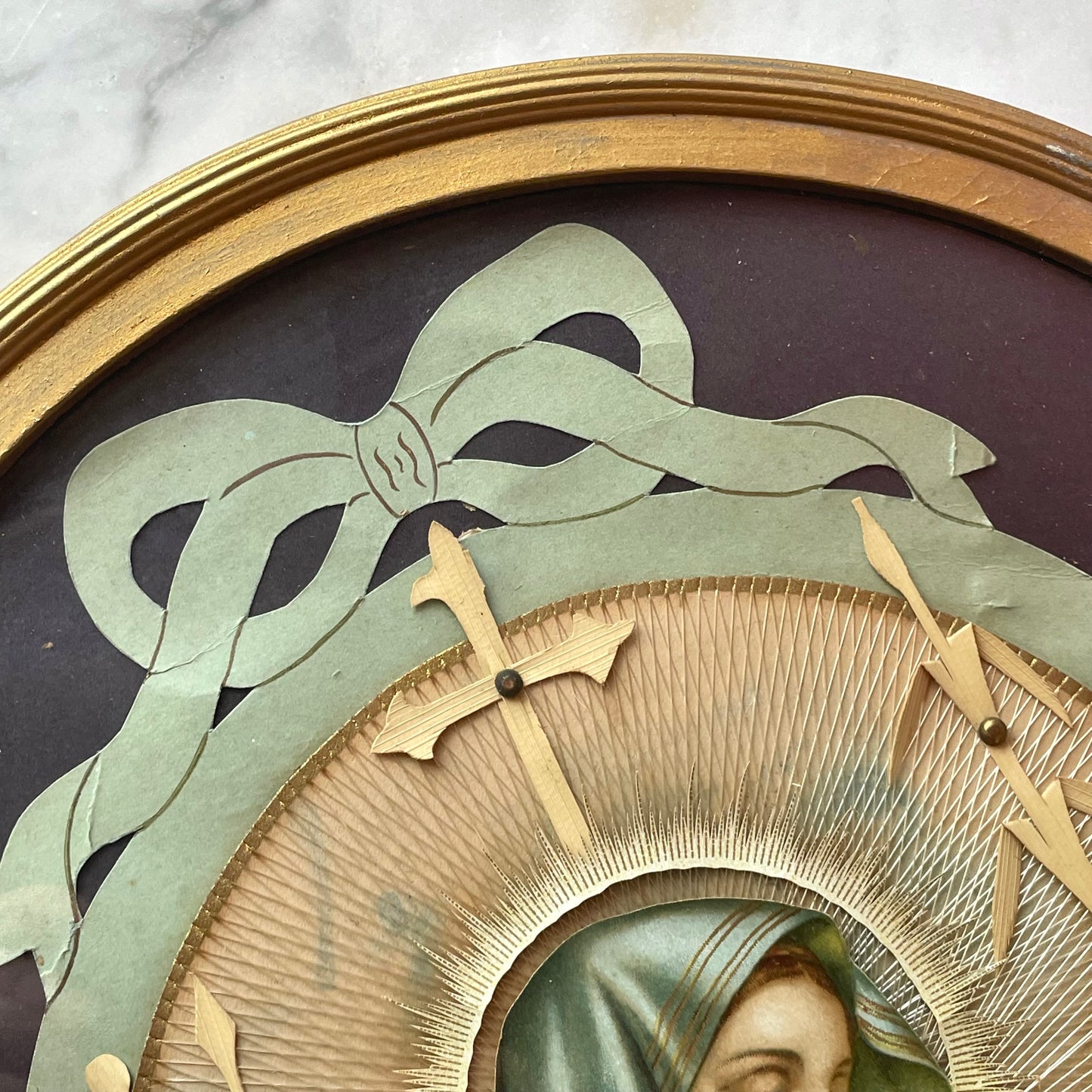 Our Lady of Sorrows | Framed Paper Assemblage