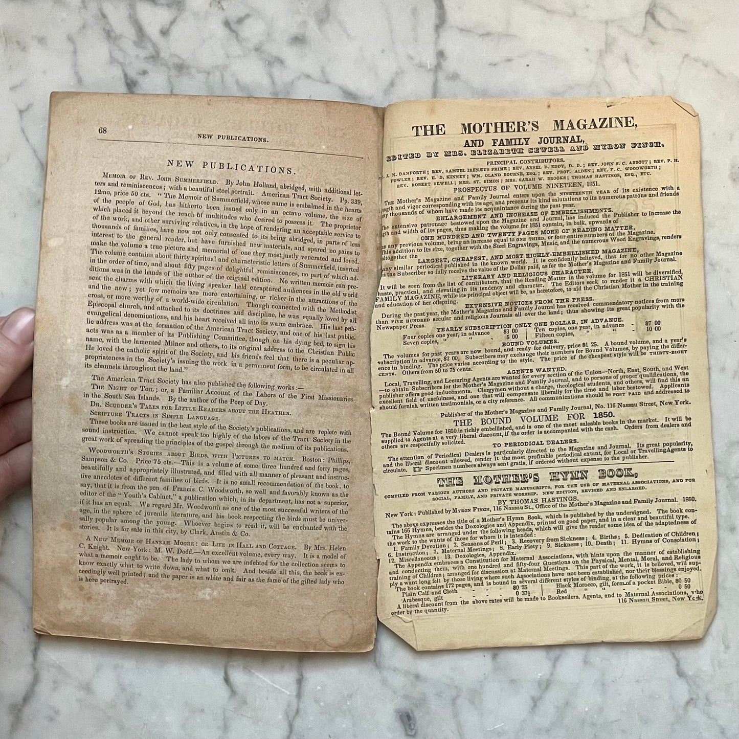 The Mother’s Magazine & Family Journal | 1851