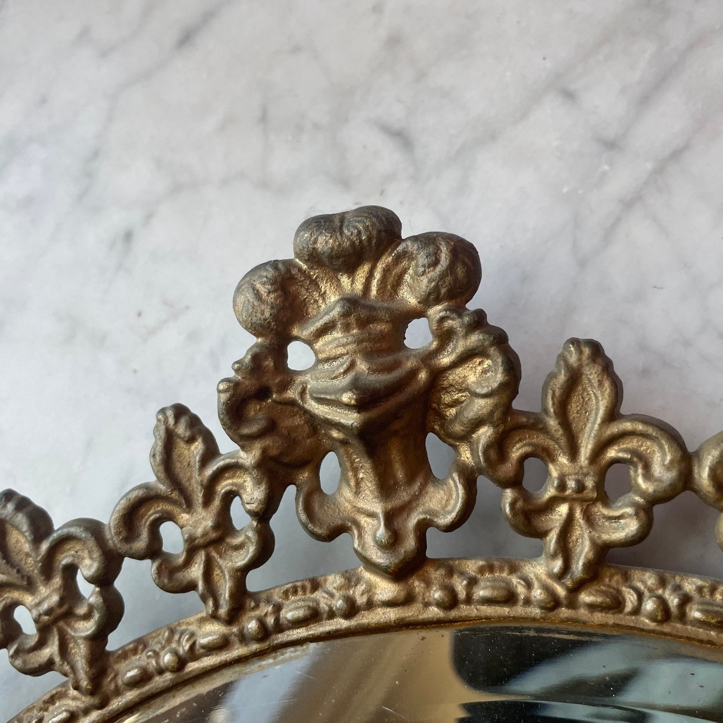 Victorian Gilded Cast Iron Mirror