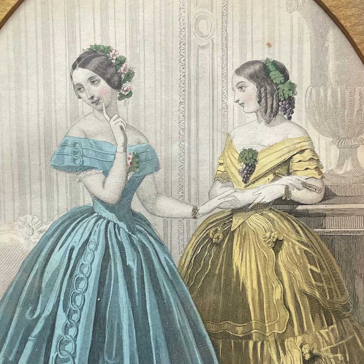 Two Ladies | Victorian Godey’s Print