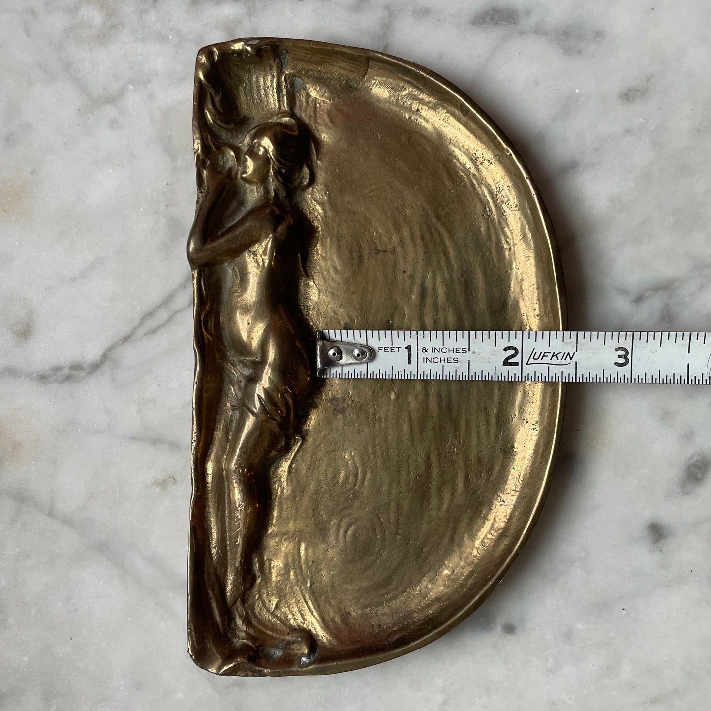 Antique Art Nouveau Brass Pin Dish