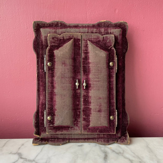 Victorian Priest Photo in Velvet Frame