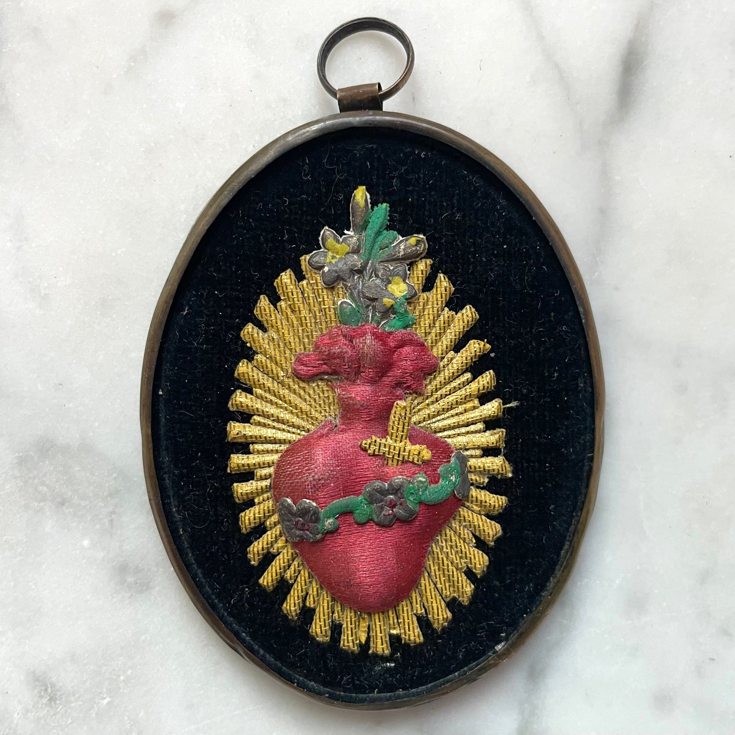 Antique Sacred Heart Ex Voto