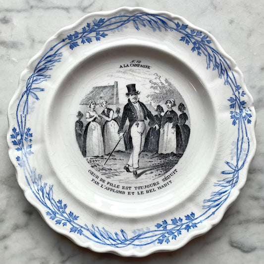 Antique Dandy Assiette Parlante