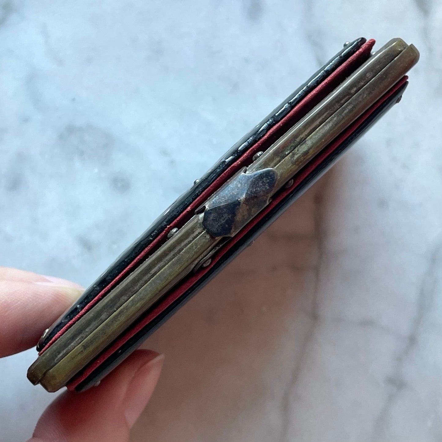 Victorian Mother of Pearl Inlaid Coin Purse