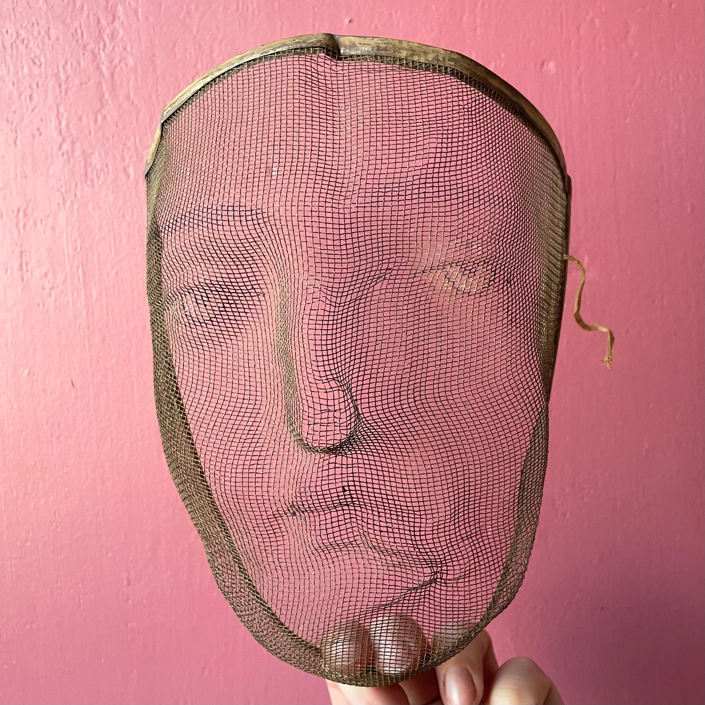 Antique Odd Fellows Wire Ceremonial Mask
