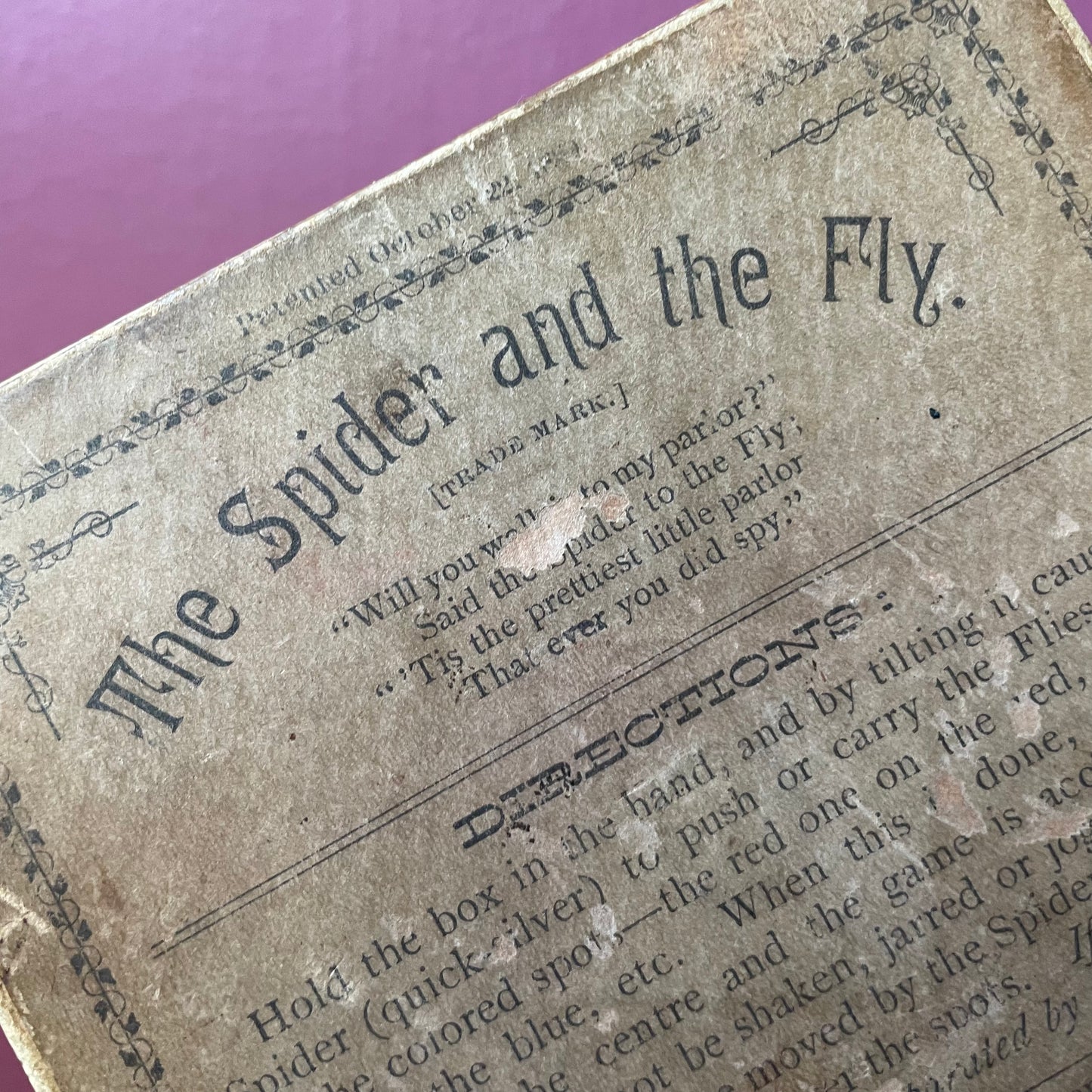 Spider & the Fly | Victorian Dexterity Game