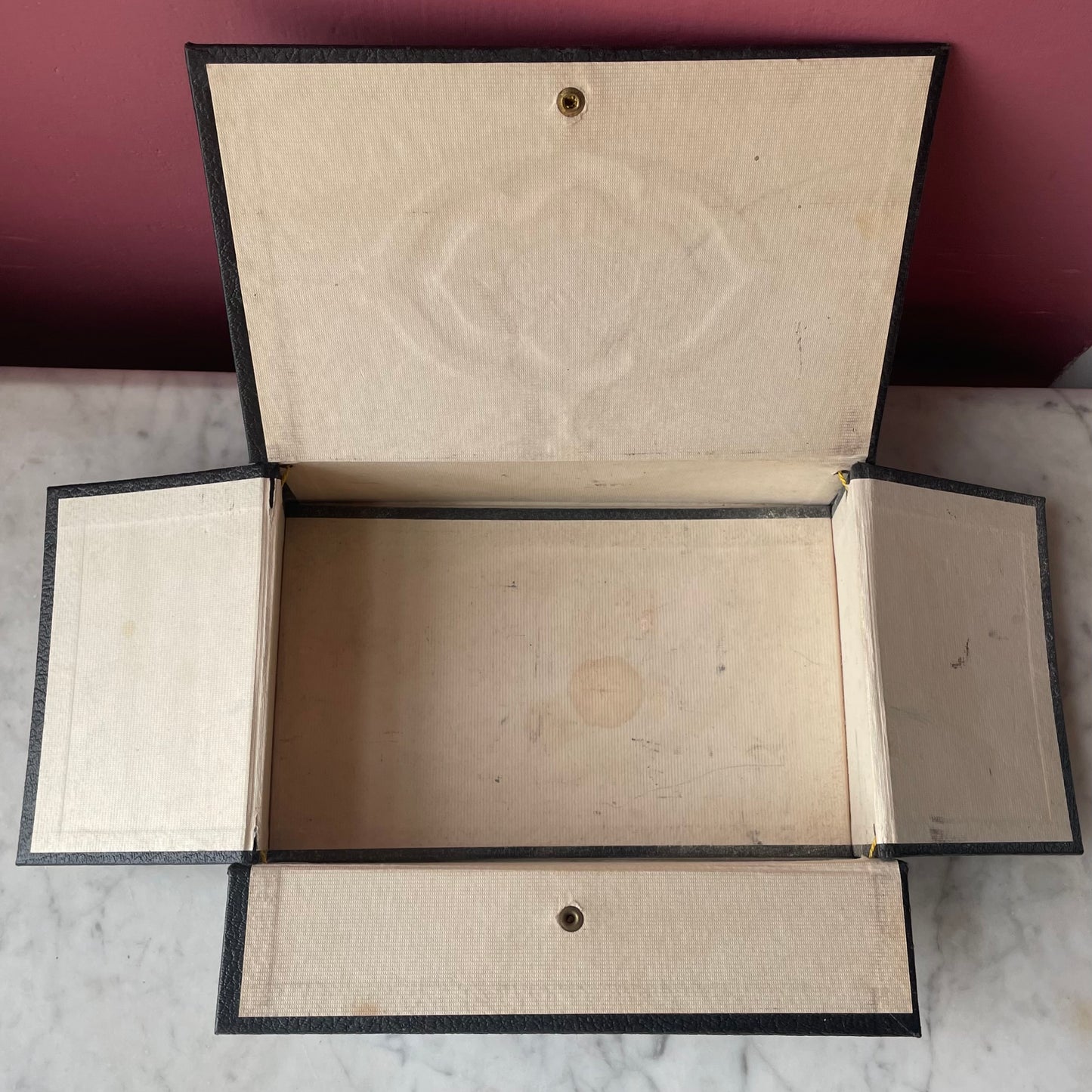 Vintage Black Embossed Storage Box