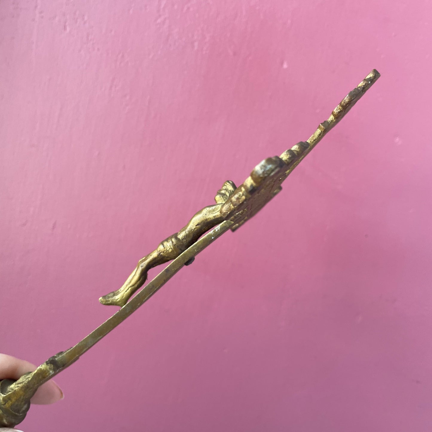 Antique Brass Crucifix