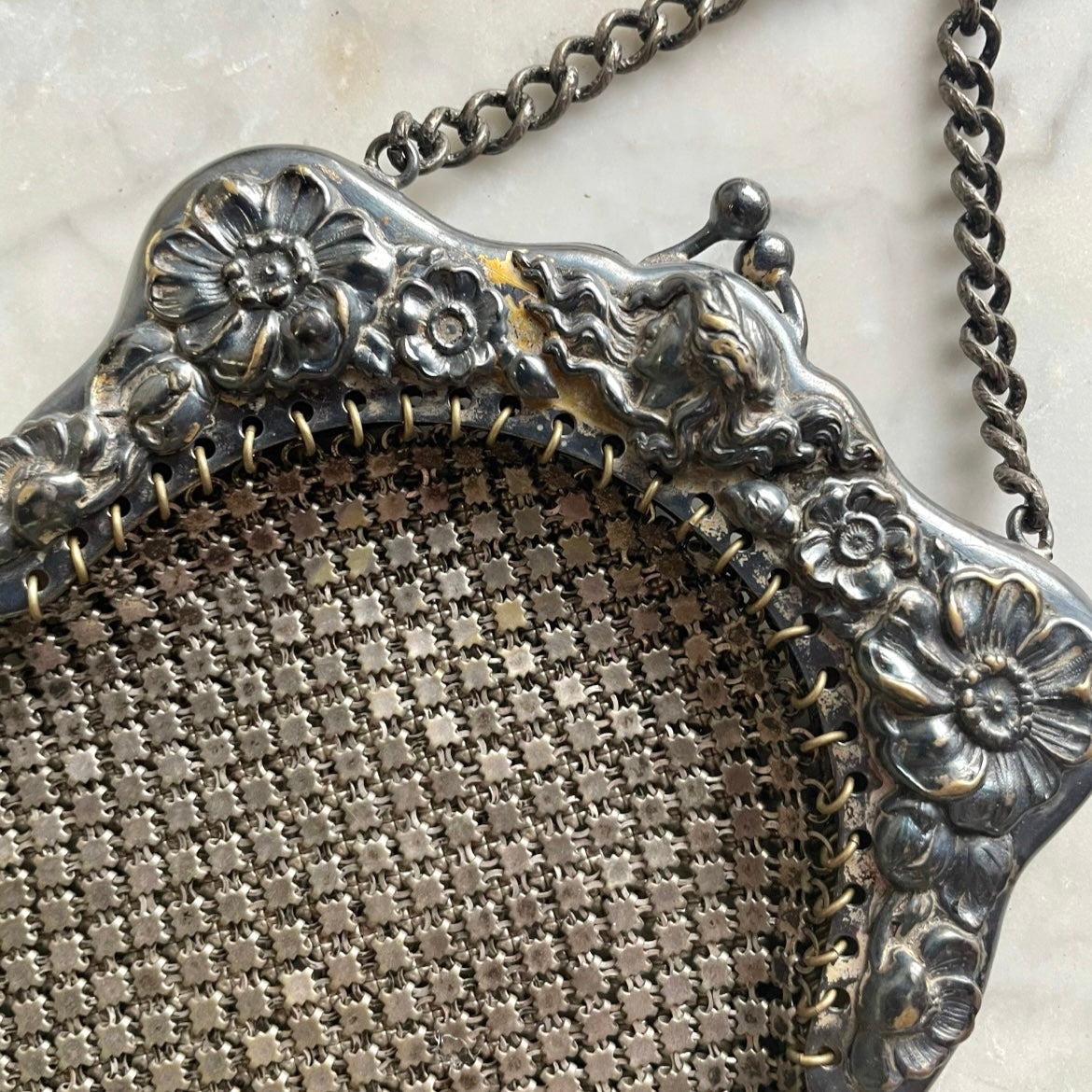 Antique Art Nouveau Mesh Purse