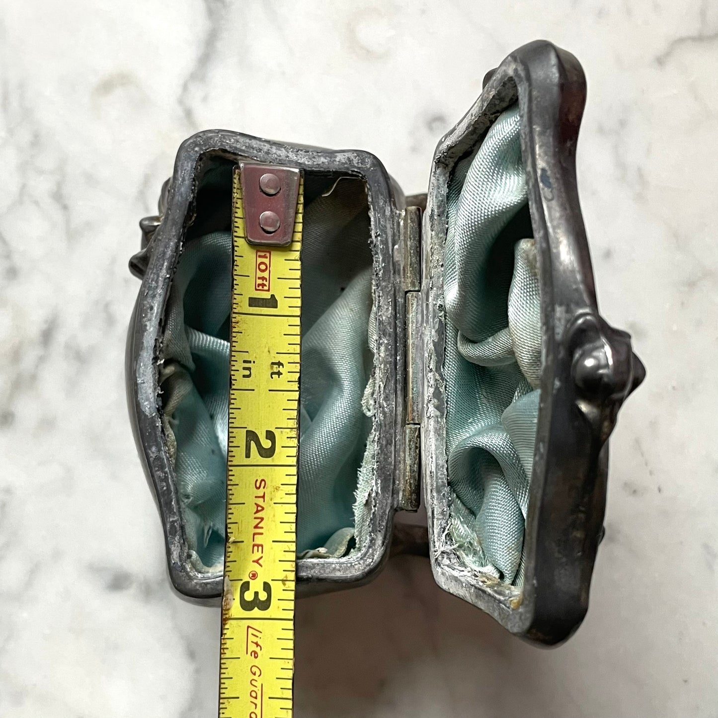 Antique Art Nouveau Jewelry Casket with Poppies