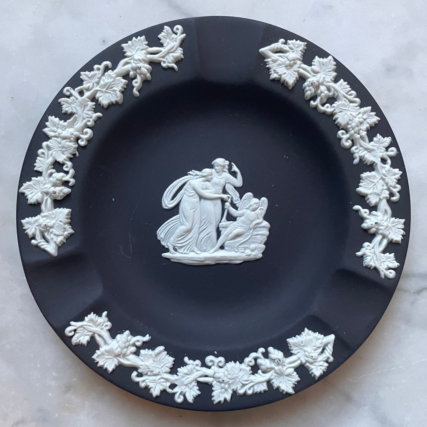 Vintage Black Wedgwood Ashtray