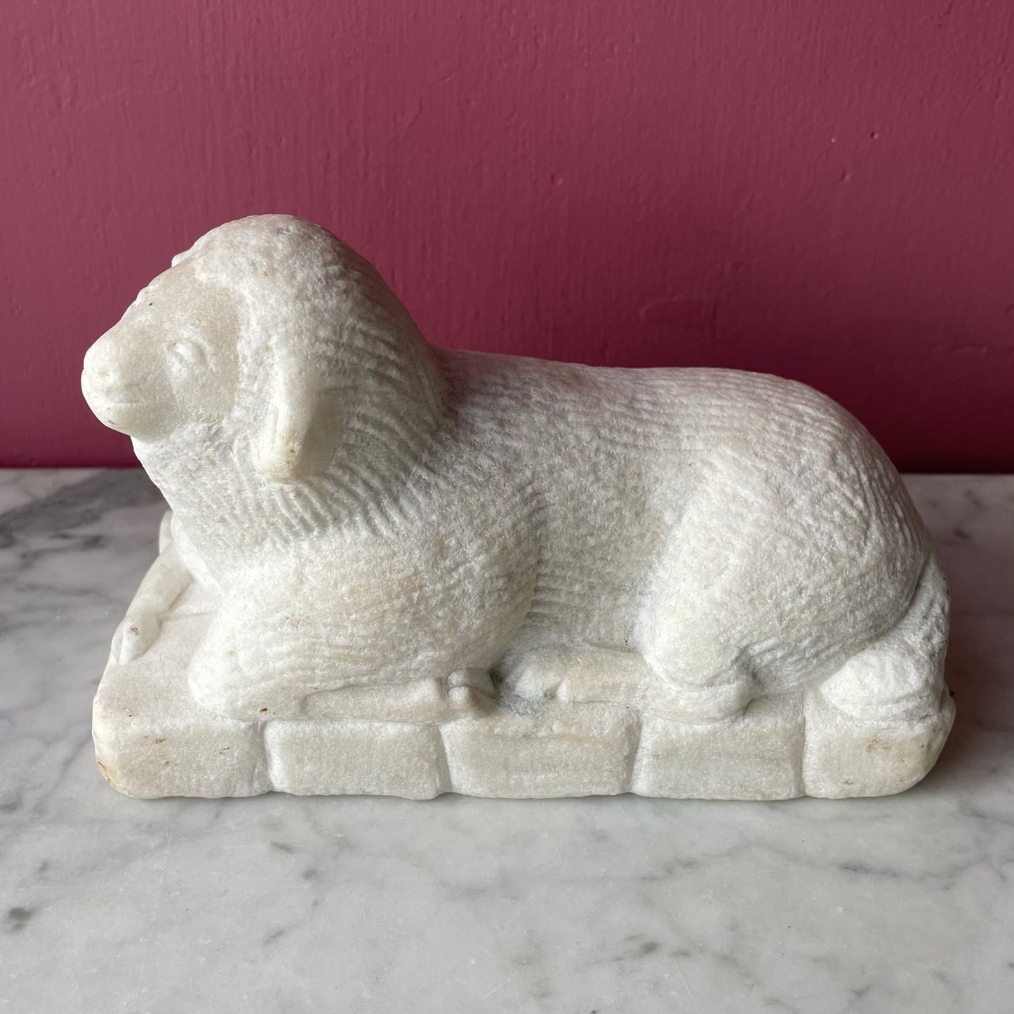 Antique Marble Lamb