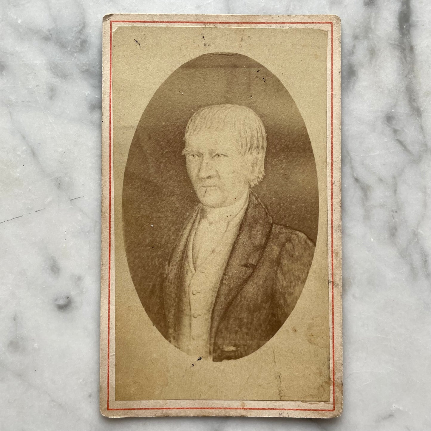 Antique Carte de Visite of Painted Portrait | Zachariah Croft 1775-1869