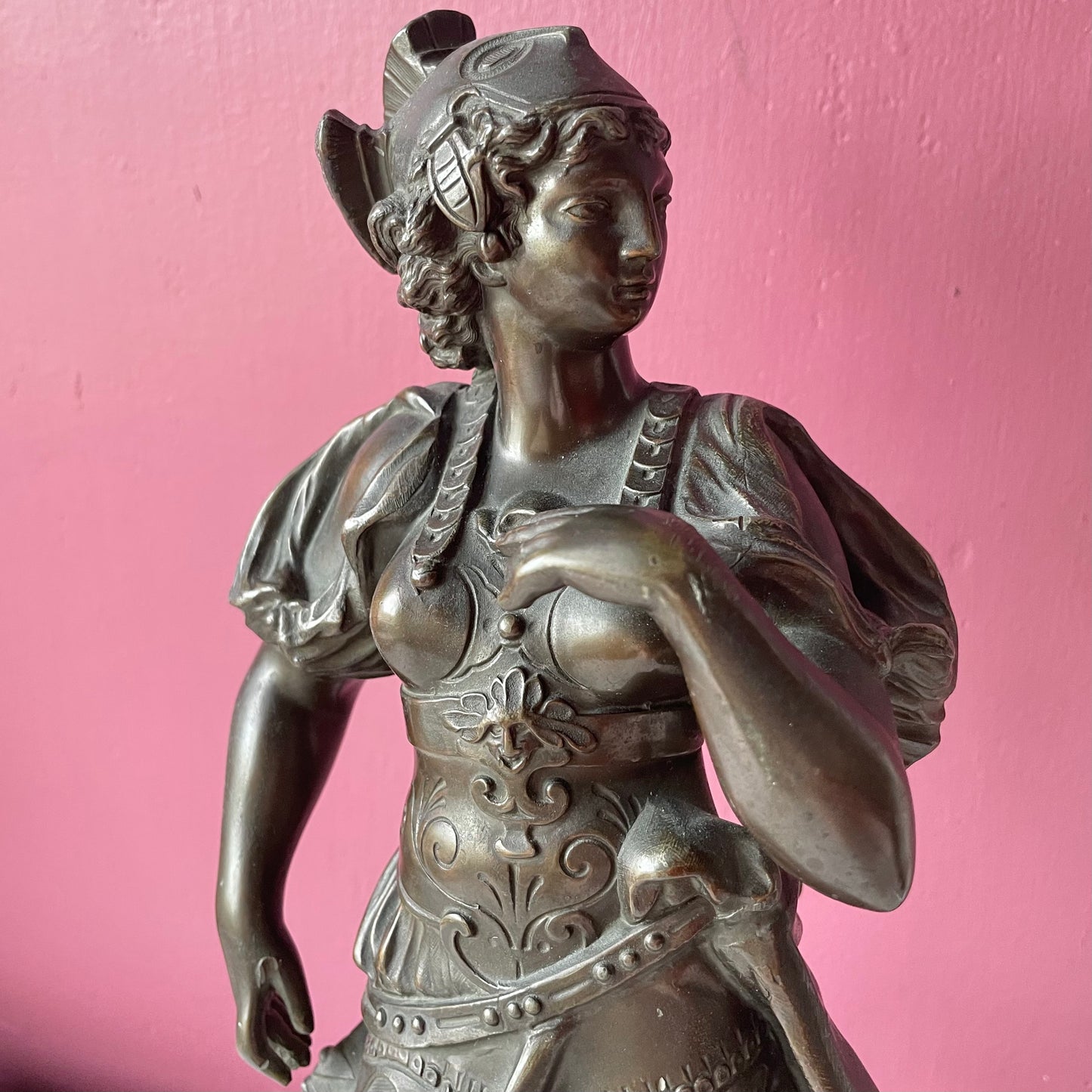 Victorian Cast Metal Classical Warrior