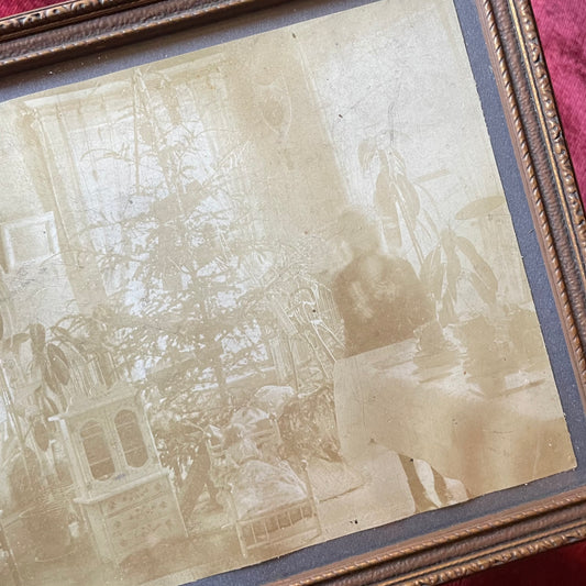 A Ghost for Christmas | Antique Framed Cabinet Card