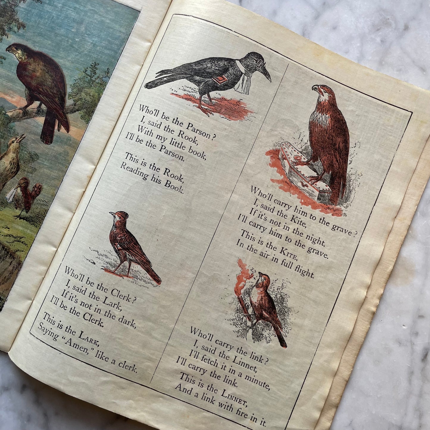 The Story of Cock Robin | Antique McLoughlin Linen Book