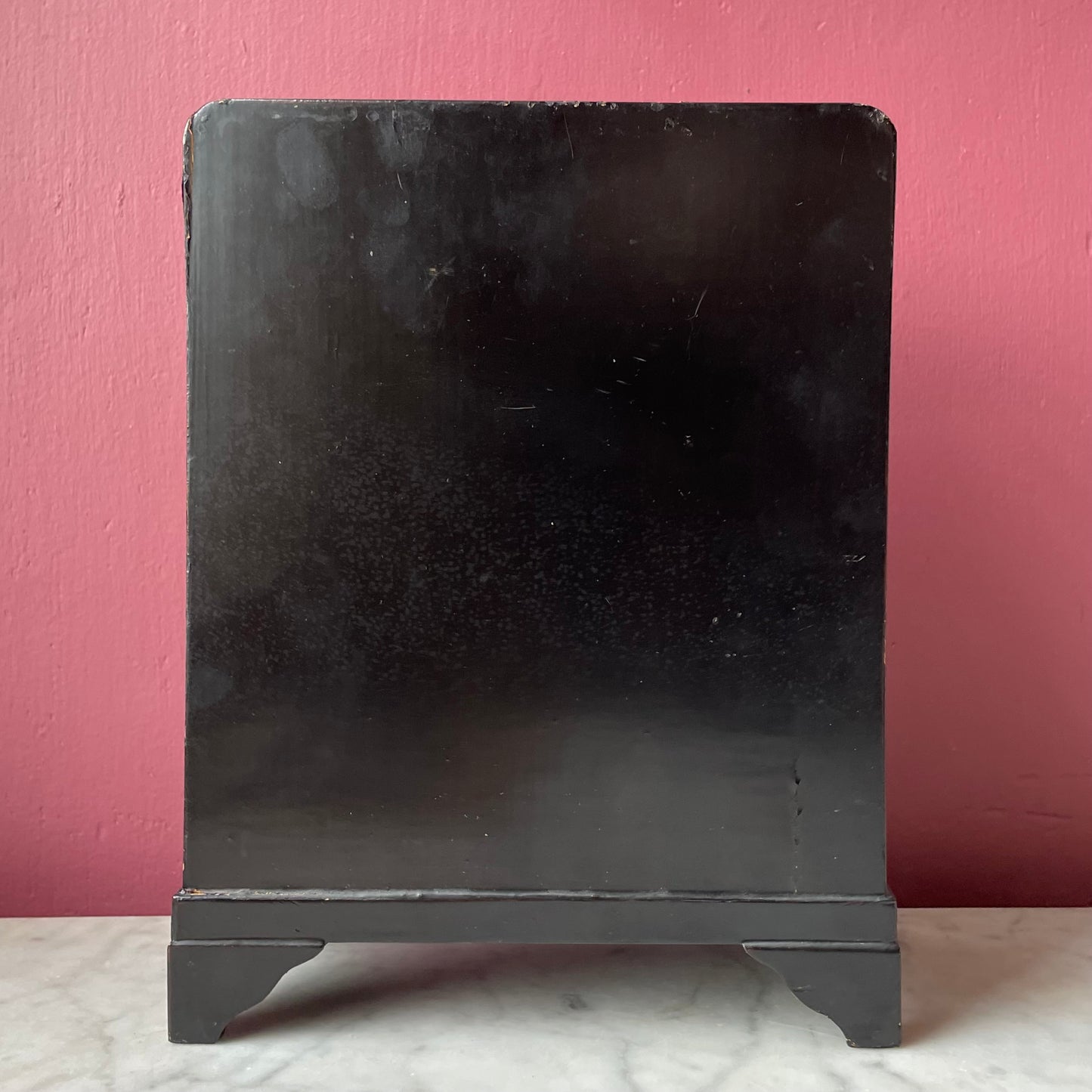 Vintage Japanese Black Laquer Jewelry Box