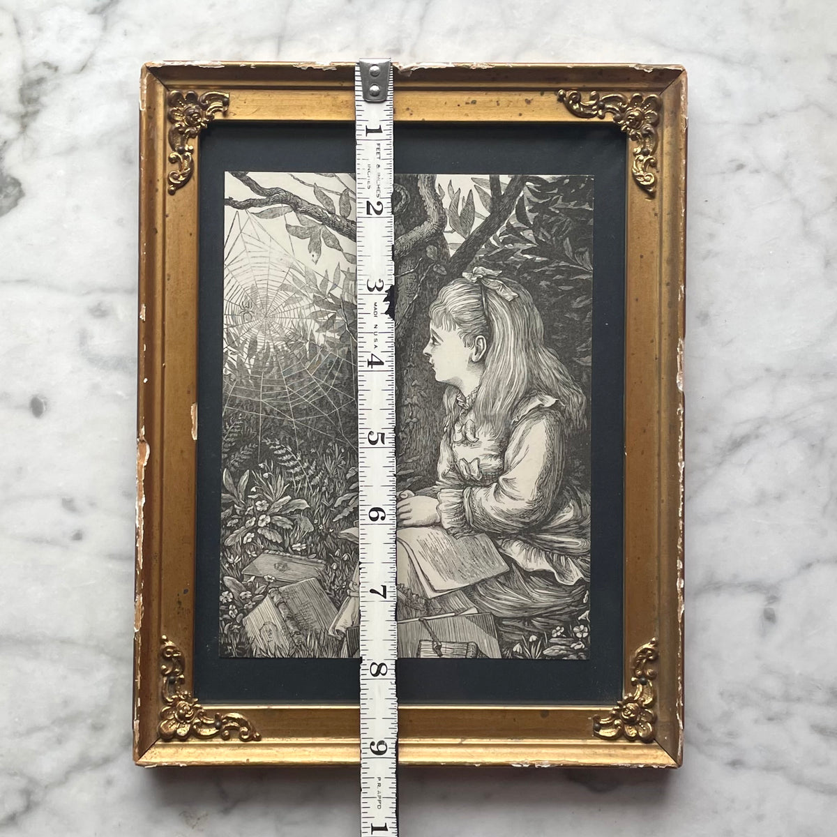 Victorian Spiderweb Engraving
