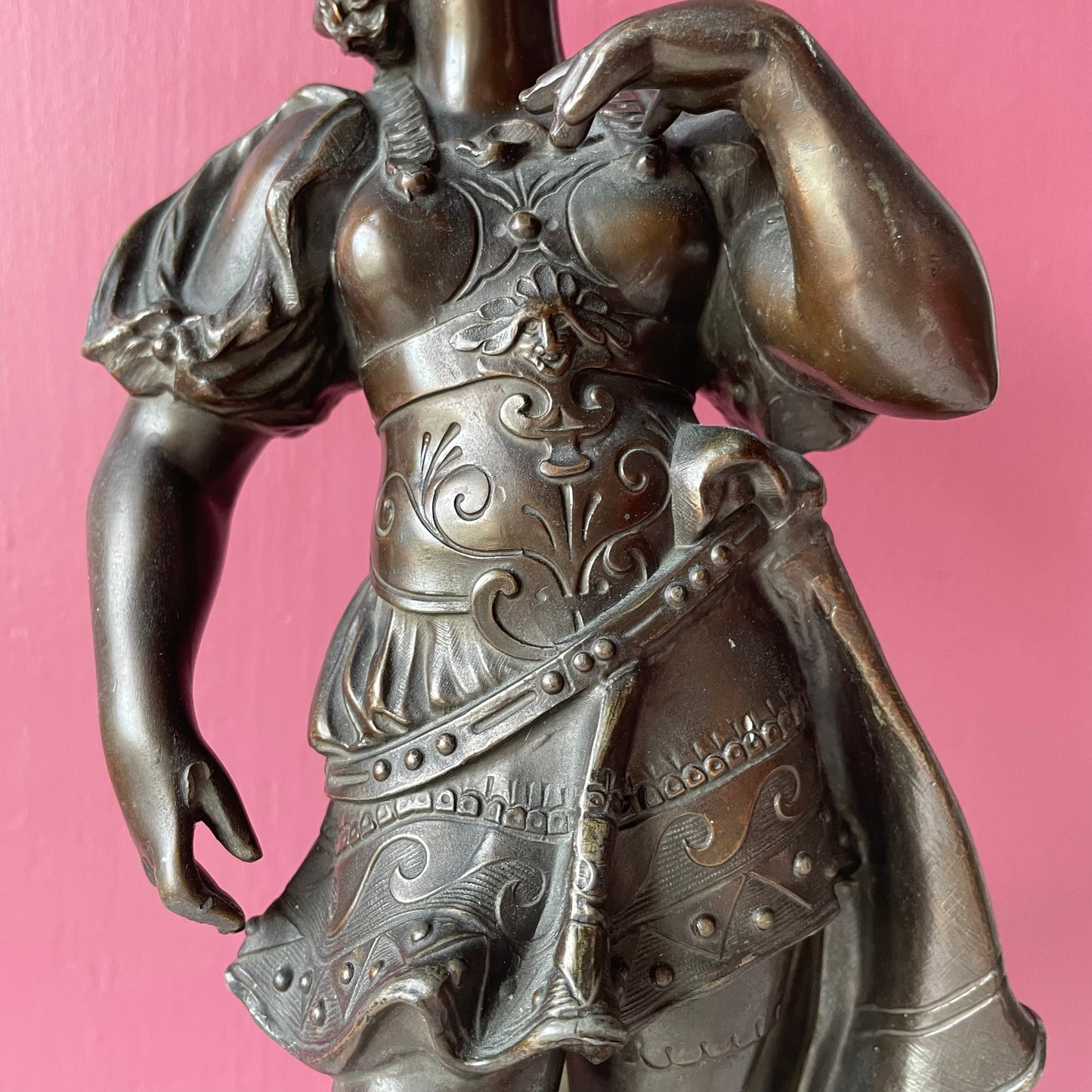 Victorian Cast Metal Classical Warrior