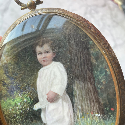 Antique Child’s Portrait Miniature