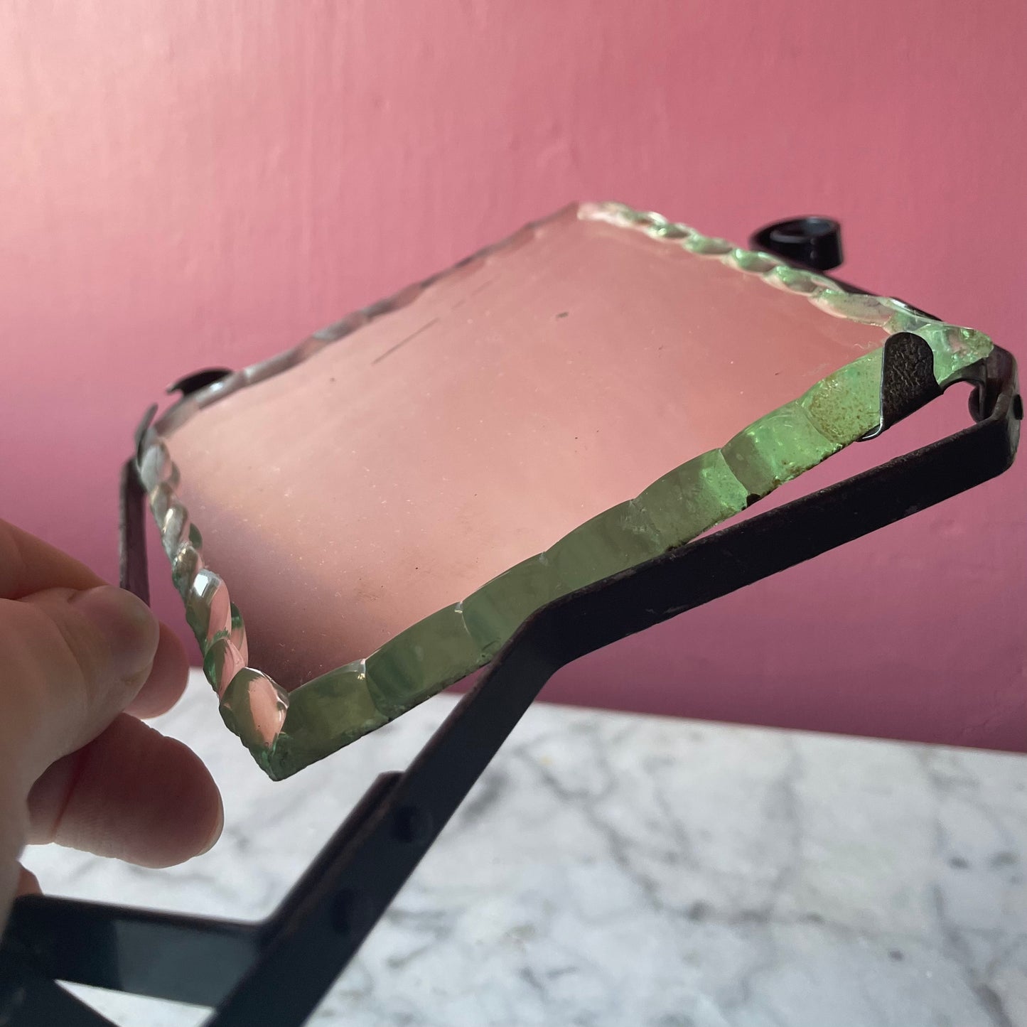 Antique Make-Do Shaving Mirror